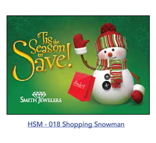 Shopping Snowman